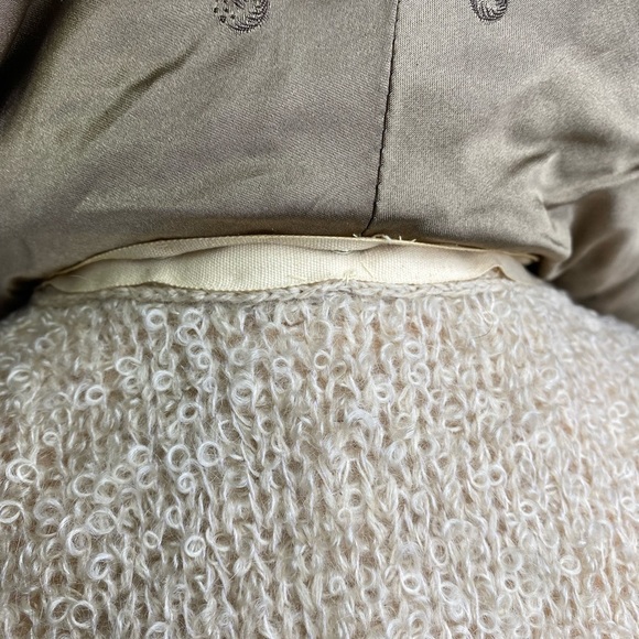 Vintage Reichbart Mink Shawl Collared Boucle Cardigan - Picture 6 of 10